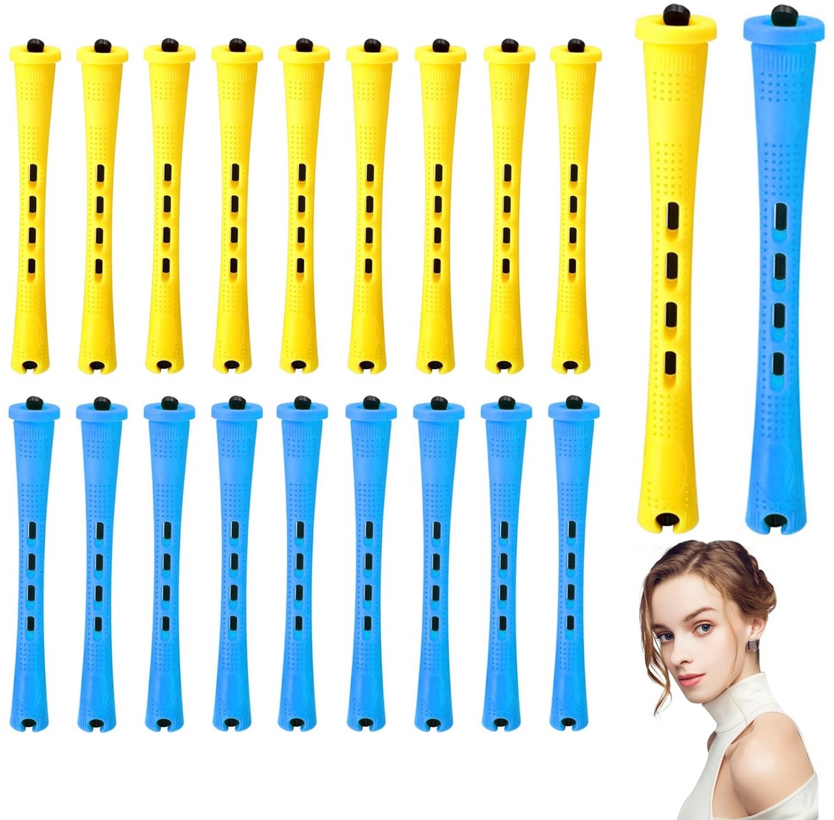 Dailygoods- Krulspelden Professionele Set - 20 Stuks - Klein Formaat - Voor Natuurlijk Haar - Lichtgewicht - Duurzaam Materiaal - Comfortabel Gebruik - Haarrollers