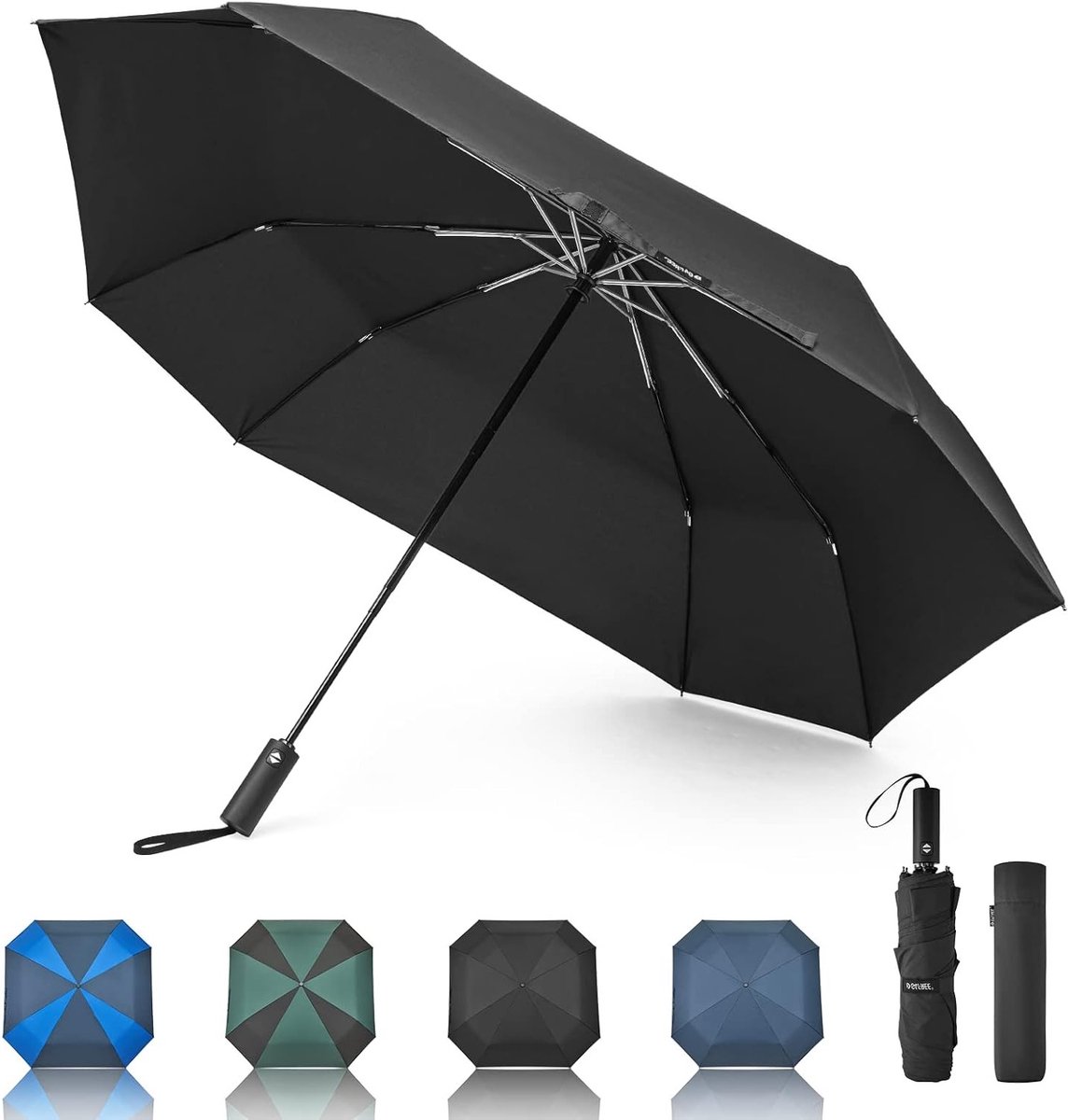 Golf Paraplu 54 "Vierkante - Winddicht Vouwen Compacte Auto umbrella