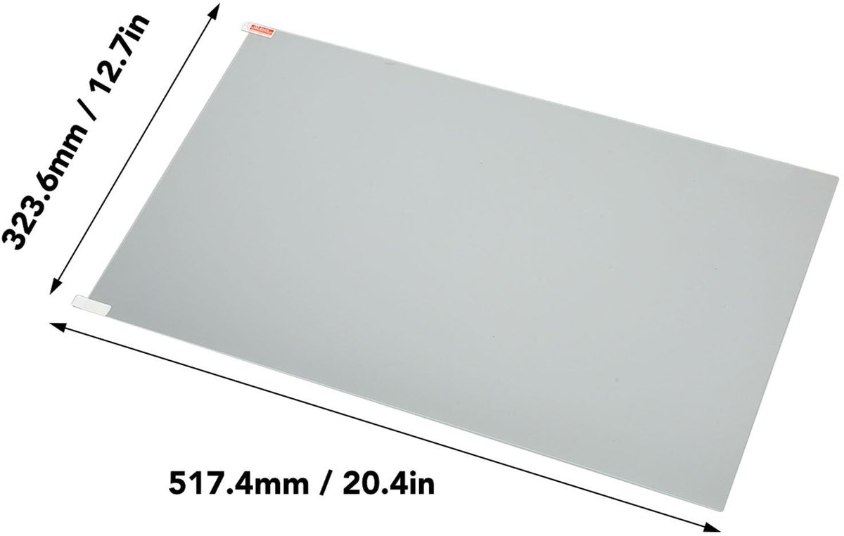 Dailygoods- Schermbeschermer UV-bescherming - Blauw lichtfilter - 24 inch - PET-materiaal - Bescherming tegen krassen - Voor studenten/programmeurs - Monitorfolie