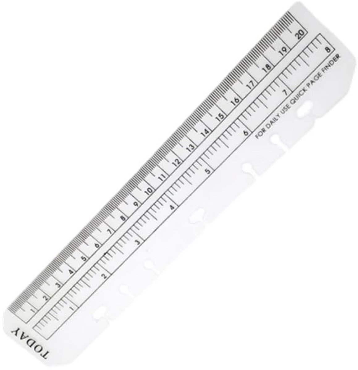 Dailygoods- Liniaal 22 cm - Flexibel/PVC - A5 Ringband Compatibel - Buigbaar/Onbreekbaar - Pagina Marker - Dagboek Organisator