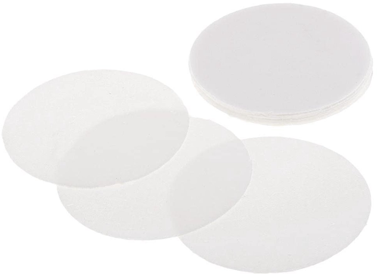Dailygoods- Smeltpapier 10 Stuks - Keramisch Vezelpapier - Rond - Diameter 115 mm - Voor Magnetronoven - Voorkomt Plakken - Vuurvast Papier