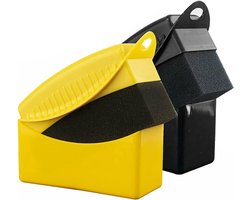 Auto wiel waxen spons set - 2 stuks - met opbergcase - ideaal voor bandonderhoud - ShopVlot