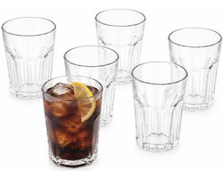Vivalto Drinkglazen Vidrio - 6x stuks - 360 ml - transparant - glas - waterglazen - stapelbaar