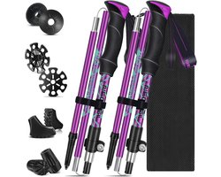 Opvouwbare Trekkingstokken van Aluminium - Verstelbare Nordic Walking Poles 105-130 cm