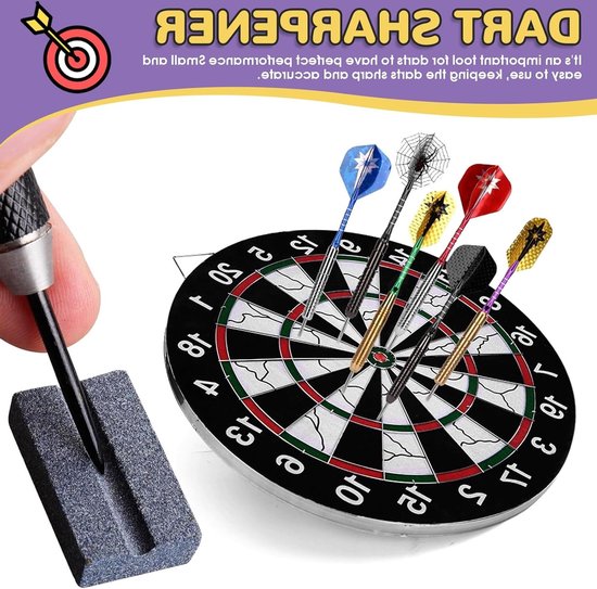 Dart Shafts 2BA Aluminium met Rubber Ring en Slijpsteen - 30 Stuks voor Precisie Darten en Verbeterde Grip van Dart — afbeelding 4