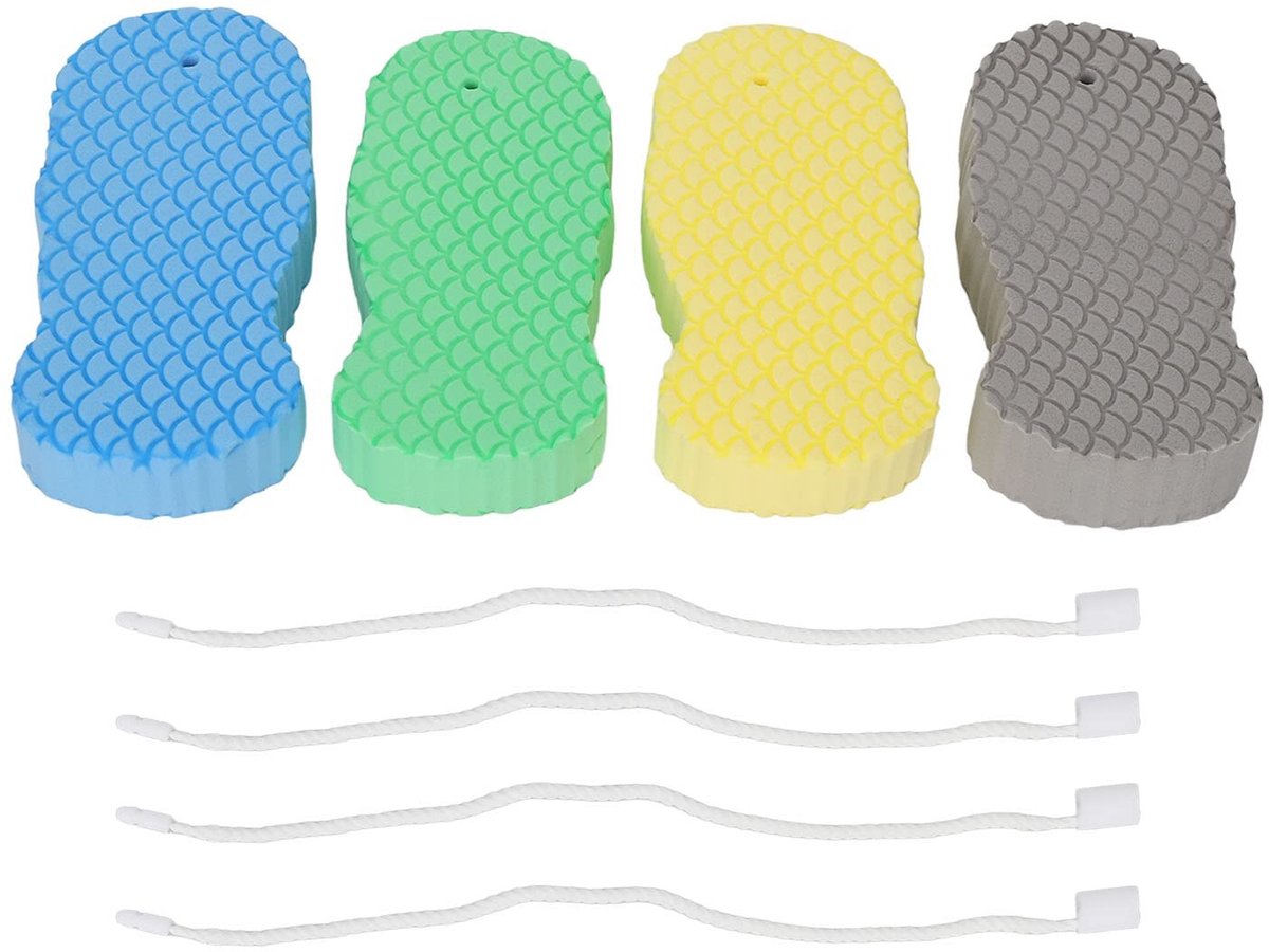 Dailygoods- Douche Spons 4 Stuks - Exfoliërende Badspons - Herbruikbare Scrub Spons - Dode Huid Verwijderen - Body Exfoliërende Spons - Geschikt voor Volwassenen en Kinderen - Bad Spons