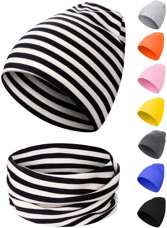 Dailygoods- Muts/Sjaal Set - Gebreid - Warm - Ademend - Pluisvrij - Geschikt voor Baby's en Meisjes - Winterset