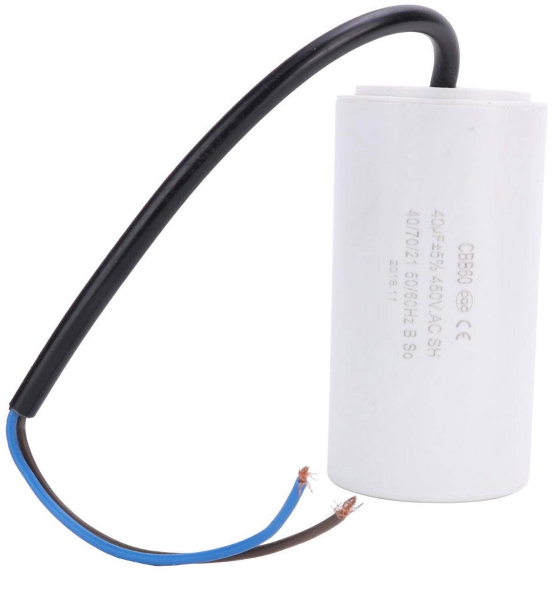 Dailygoods - CBB60-condensator - motorcondensator - compact en draagbaar - 40uF 450V - ideaal voor start AC-voedingssysteem - geschikt voor diverse hu...
