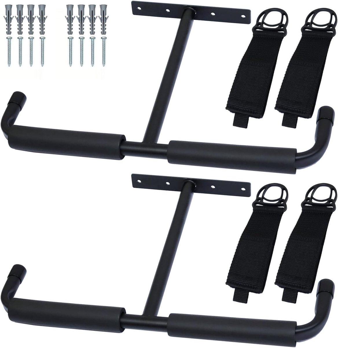 Dailygoods- Opberghaken Schokbestendig - Opbergrek Garage - Haken voor Tuingereedschap - Haken voor Fietsen - Haken voor Ladder - Maximaal draagvermogen 30KG