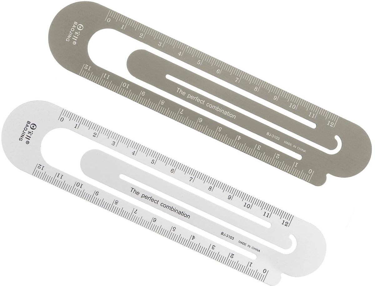 LIVIA HOME- Liniaal 12 cm - Aluminium - Lichtgewicht - Roestbestendig - Metalen Bladwijzer - Nauwkeurige Lasergravure - Meetlat