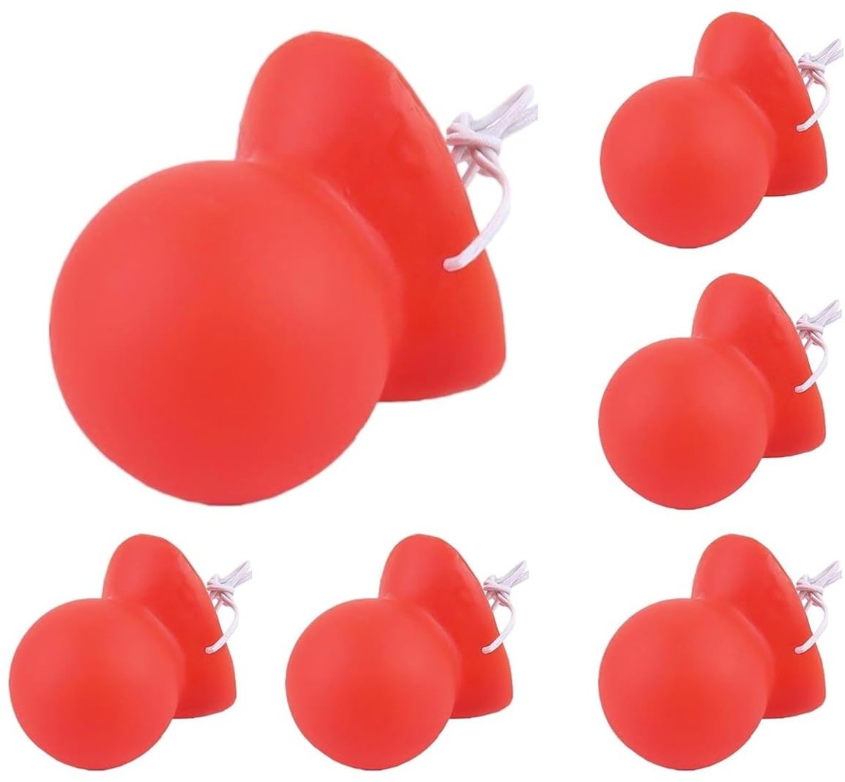 Dailygoods- Clownneuzen 6 Stuks - Elastische Neus - Decoratief Rubber - Cosplay/Rekwisiet - Voor Volwassenen - Perfect voor Feestkostuums