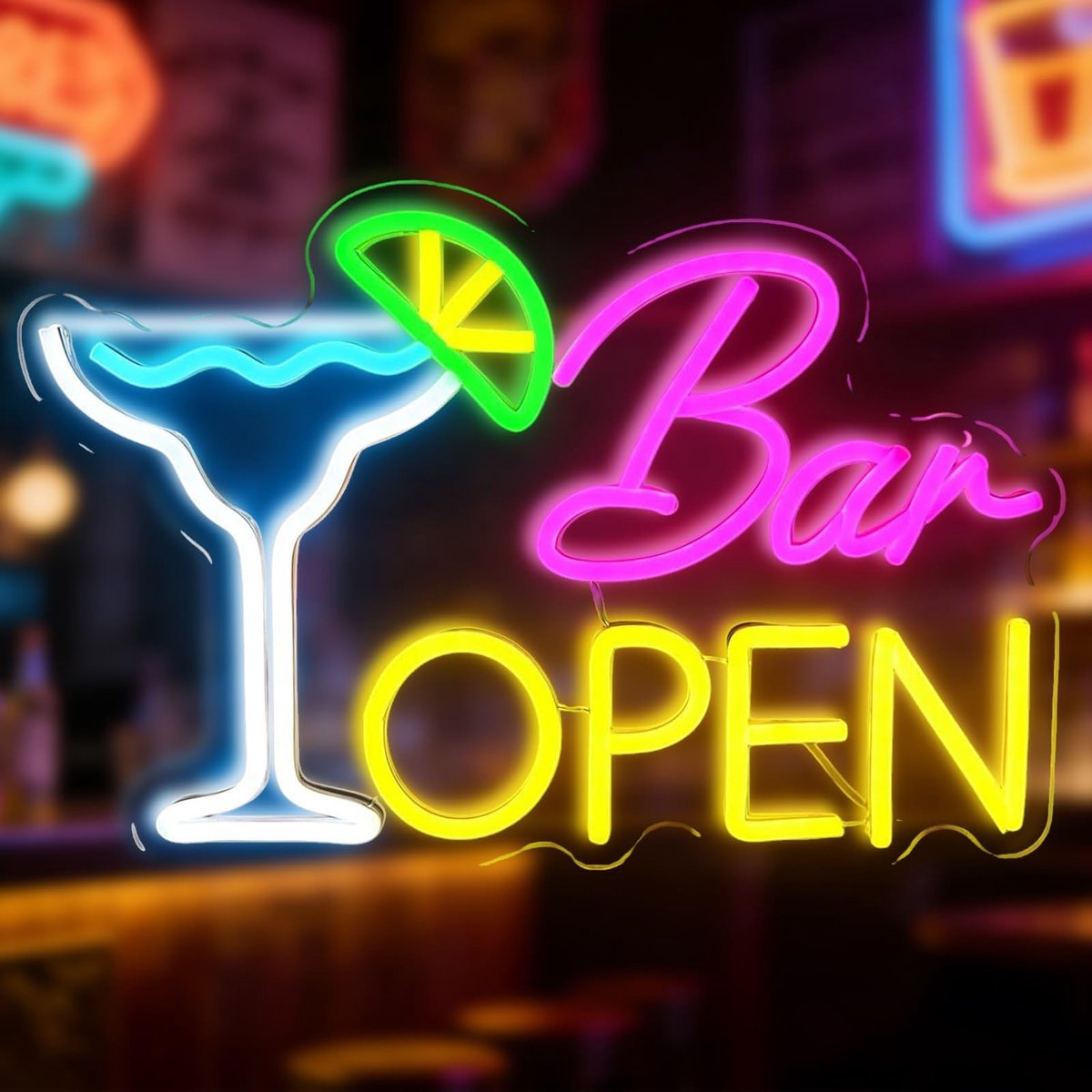 Dailygoods- Neonbord Dimbaar LED - Wanddecoratie - USB-voeding - 40 x 26,5 cm - Hoogwaardig Acryl - Voor Bar/Huisbar/Club - Neonlicht