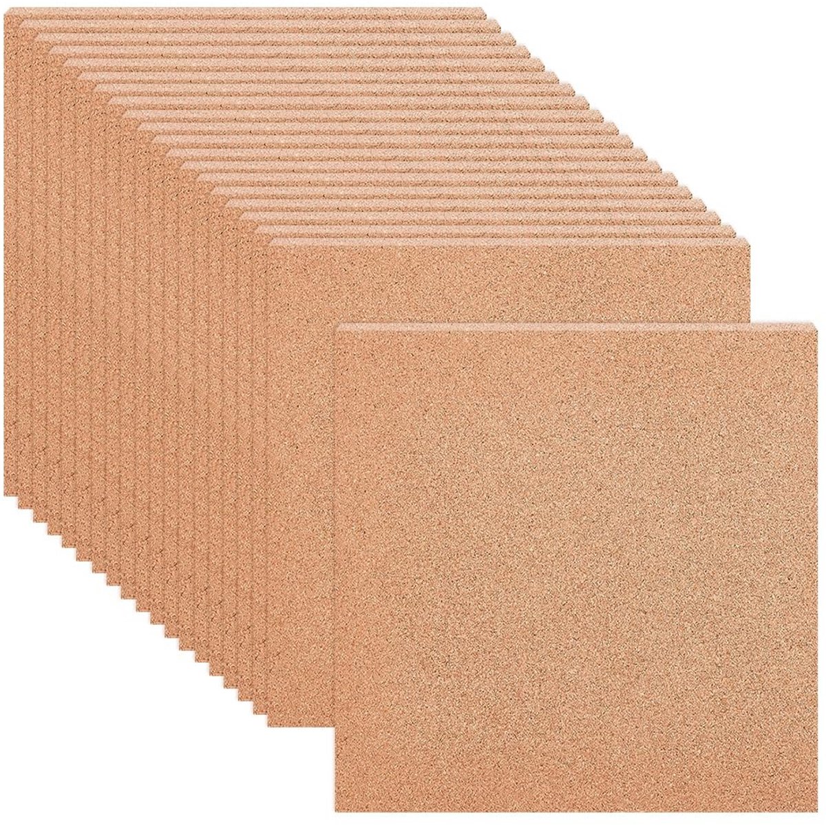 Dailygoods- Kurkplaten - 20 stuks - 300 x 300 mm - Prikbord voor wanddecoraties - Berichtenbord - Decoratieve displayborden