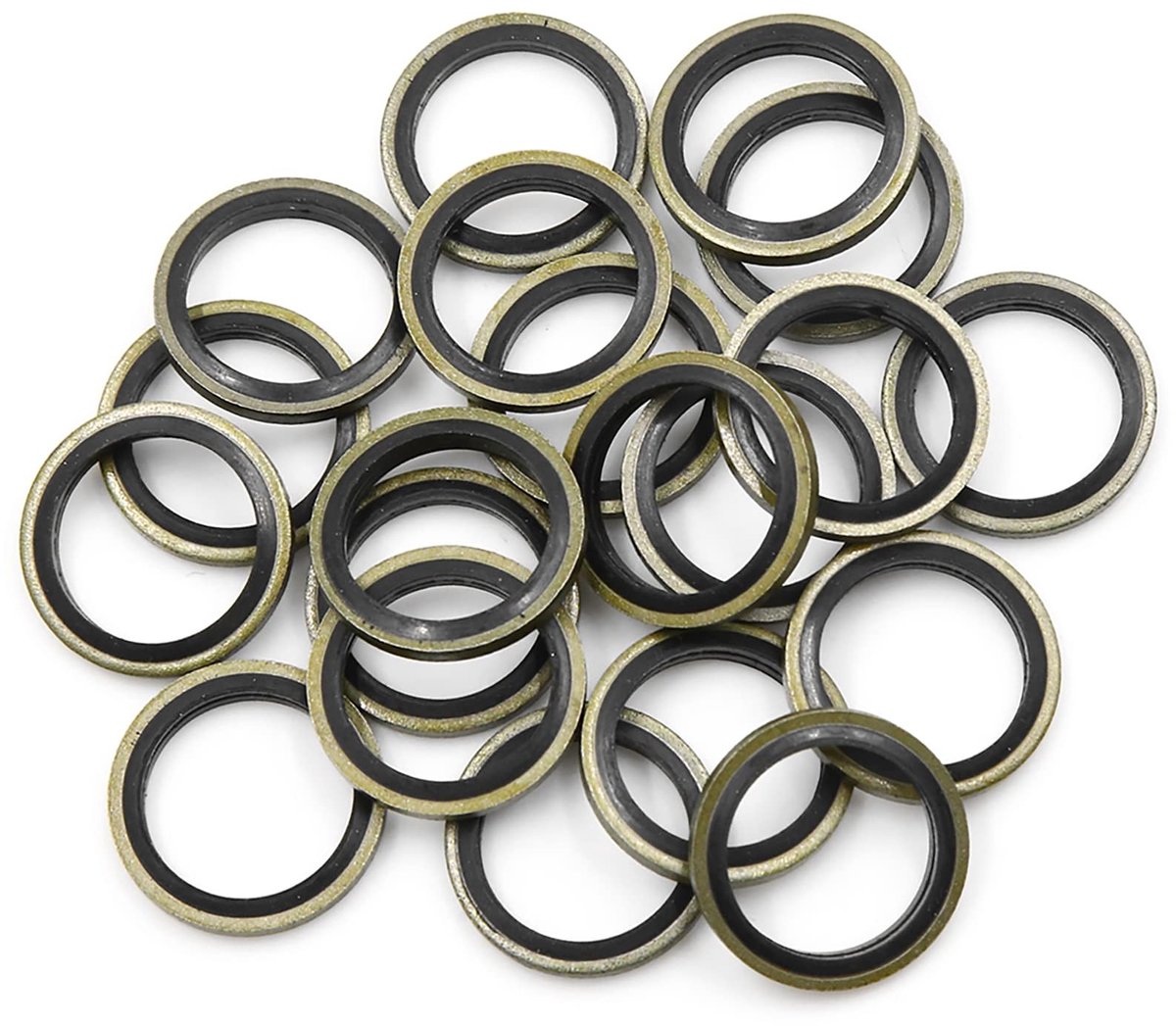 Dailygoods- Olieknijpschijven 20 Stuks - Aluminium - Buitendiameter 22 mm - Binnendiameter 16 mm - Dikte 2 mm - Veiligheidsafdichting - Afdichtringen