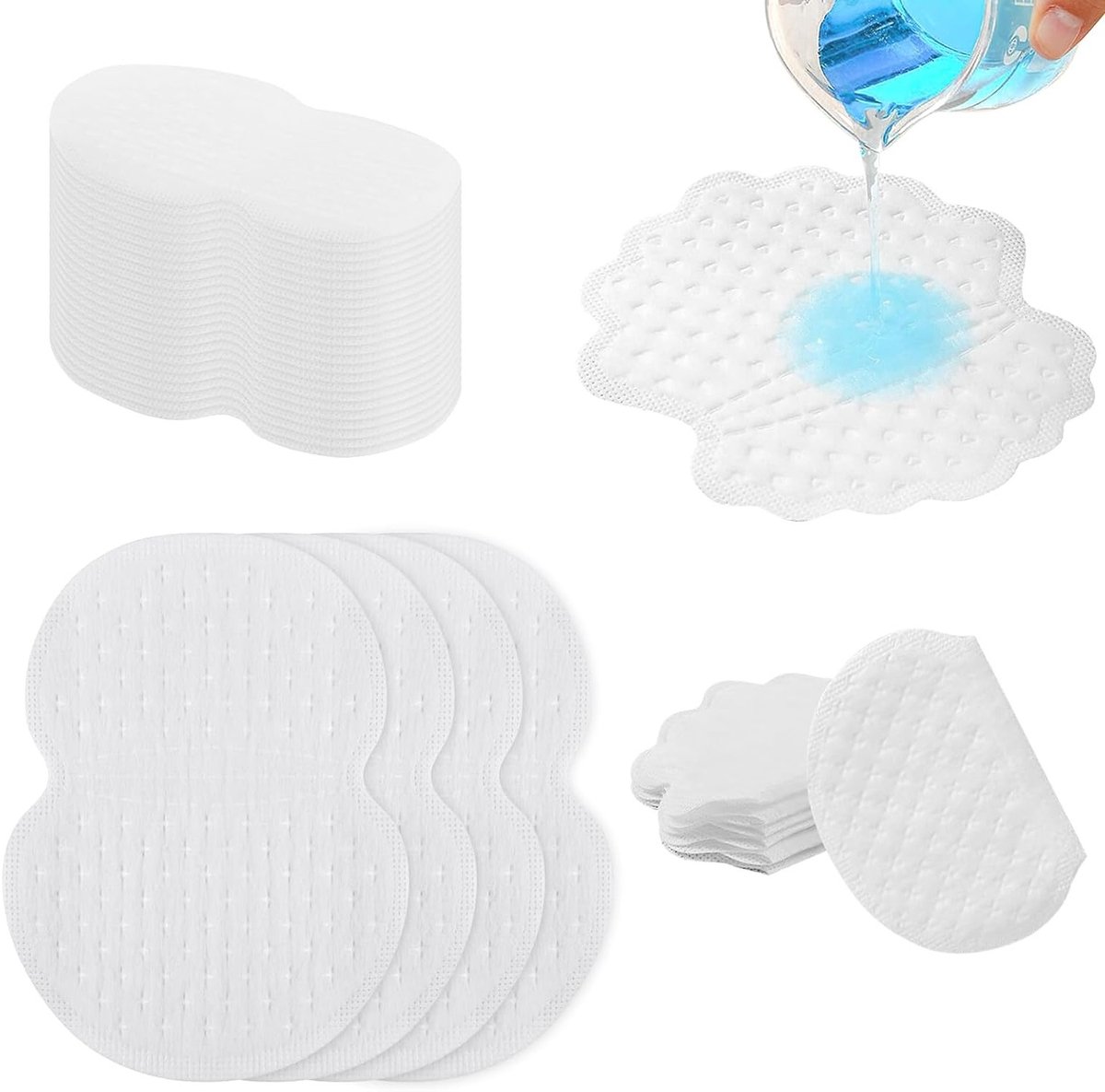 150 Stuks Adhese Onderarm Pads voor Vrouwen en Mannen - Katoenen Zweetpads, Onzichtbare en Antizweet Oplossingen voor Comfort en Bescherming