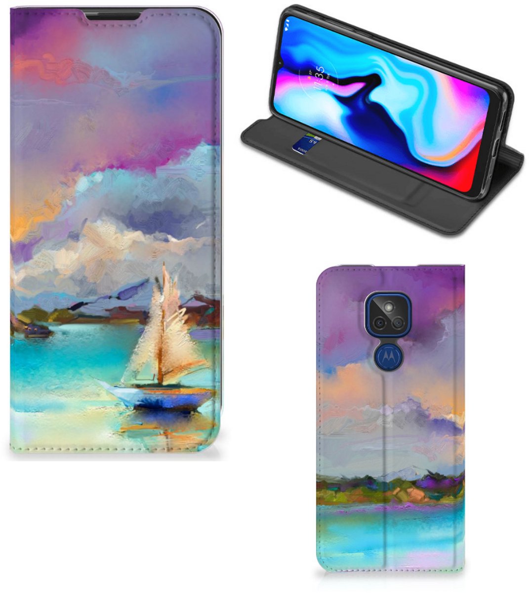 Bookcase Motorola Moto G9 Play Boat