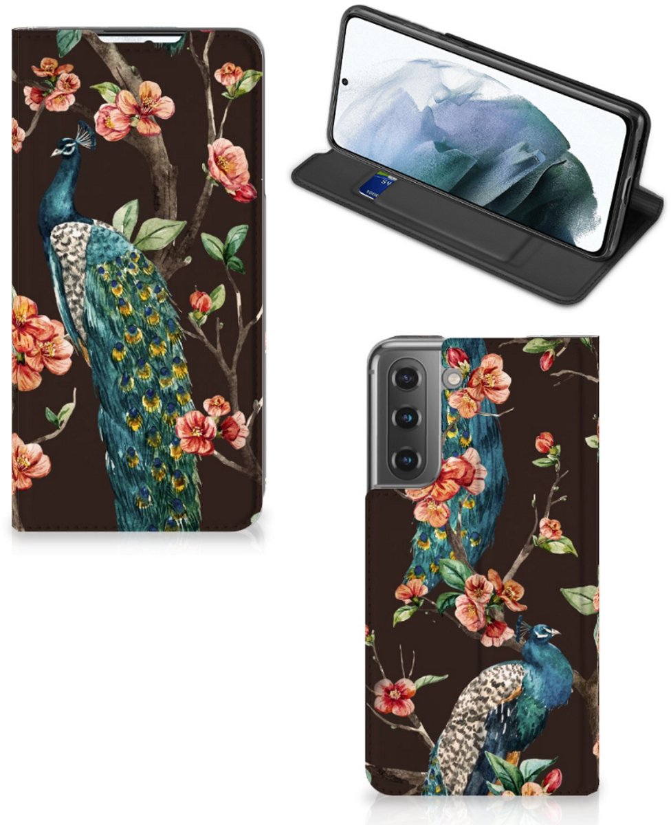 Samsung Galaxy S21 FE Hoesje maken Pauw met Bloemen
