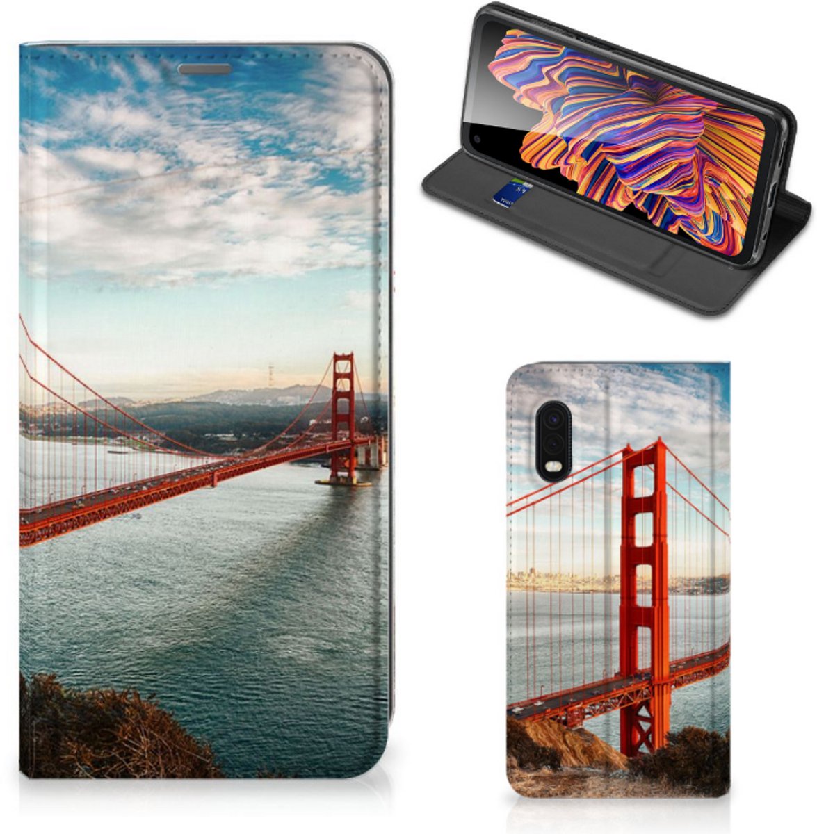 Samsung Xcover Pro Book Cover Golden Gate Bridge