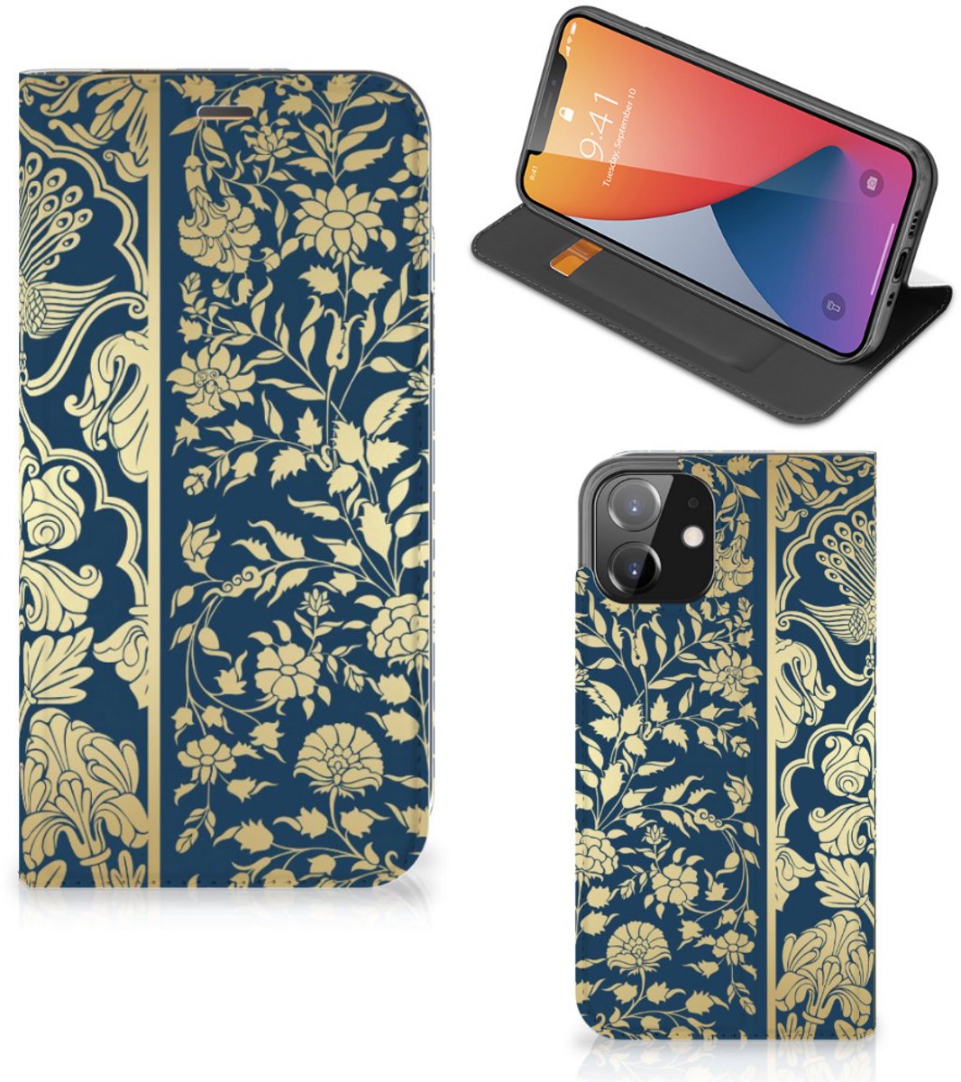 iPhone 12 | iPhone 12 Pro Smart Cover Beige Flowers