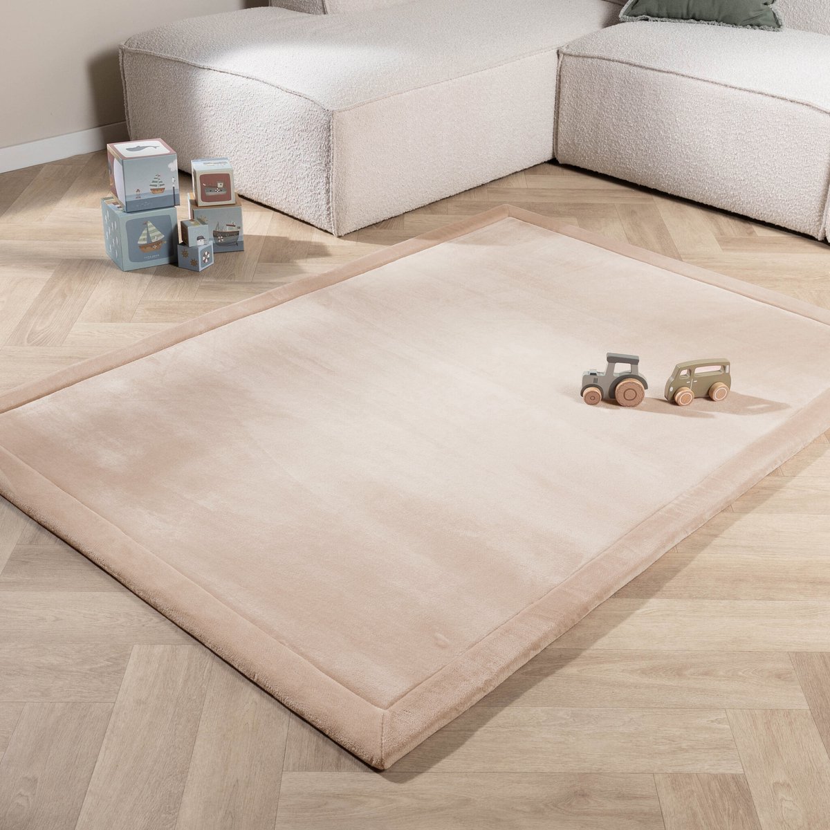 Little Olly Wasbare speelmat - Jip Beige - 50x80cm