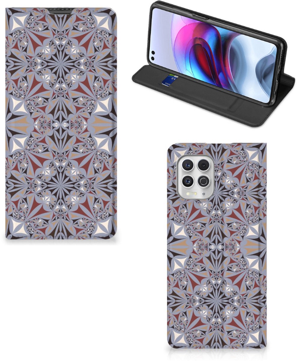 Motorola Moto G100 Standcase Flower Tiles