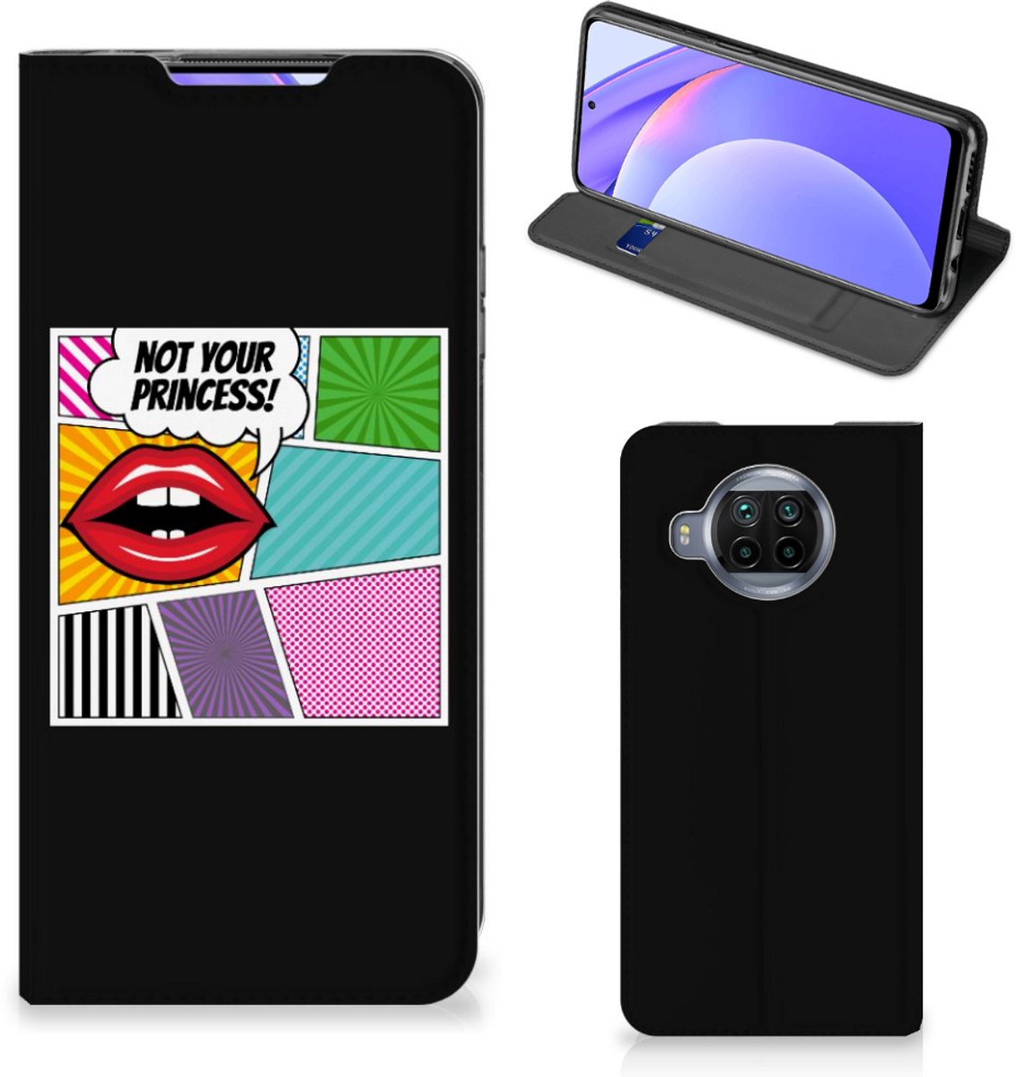 Xiaomi Mi 10T Lite Hippe Standcase Popart Princess