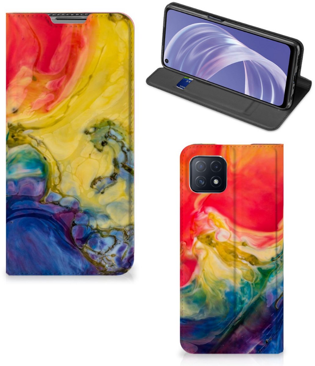 Bookcase OPPO A73 5G Watercolor Dark