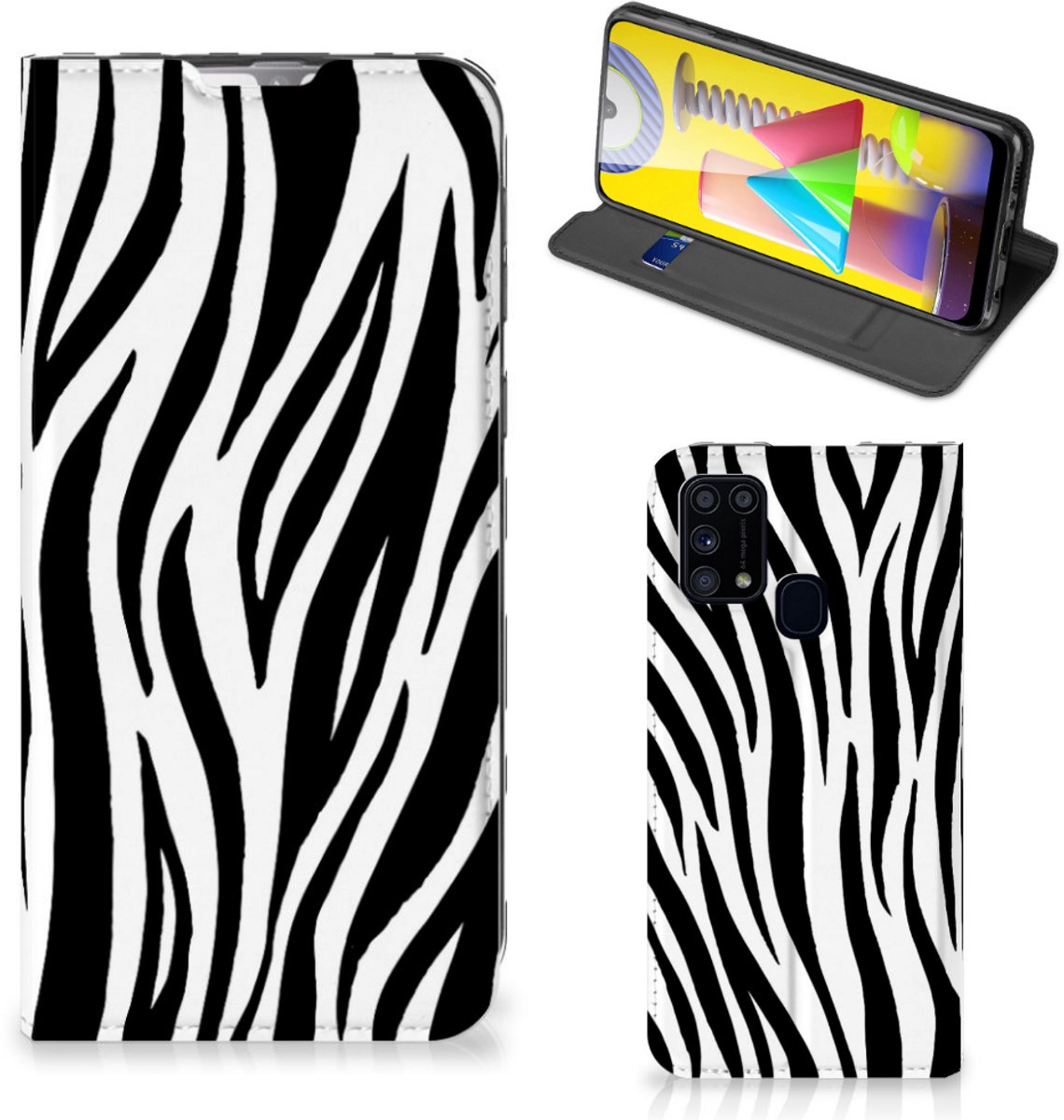 Samsung Galaxy M31 Hoesje maken Zebra