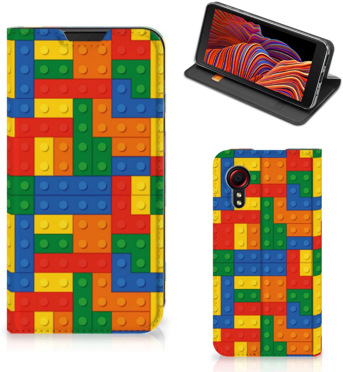 Samsung Galaxy Xcover 5 Hoesje met Magneet Blokken