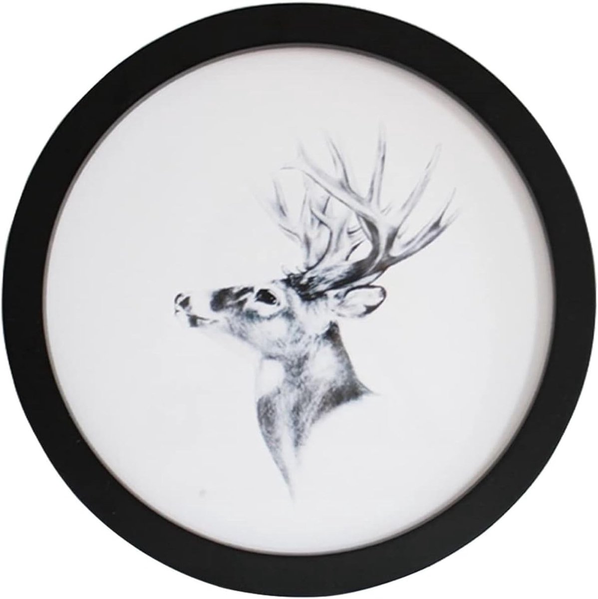 Allecto - Fotolijst - Muurdecoratie - Houten Lijst - Zwart - Fotolijst 18.8cm - Ronde Vorm - Foto Ophangen - Zwart Model