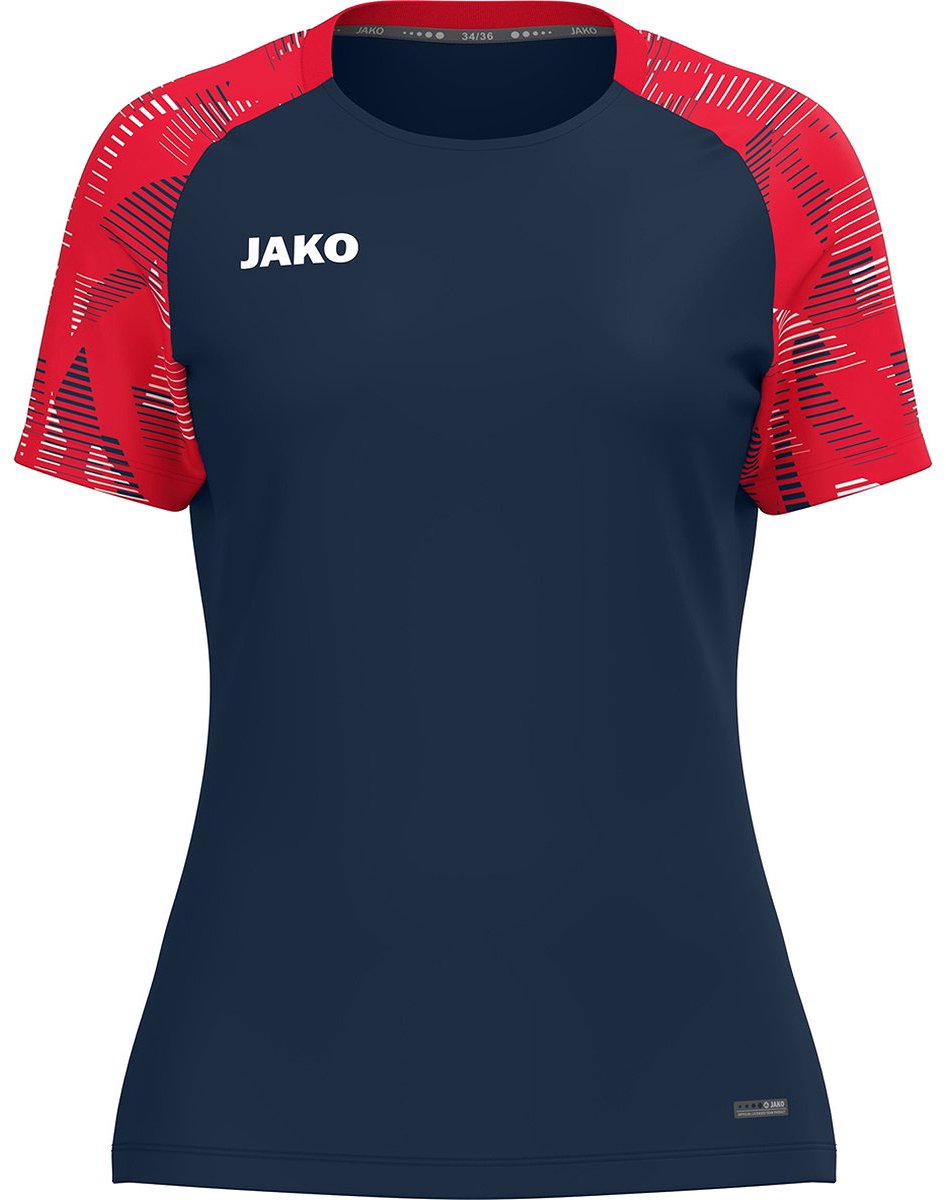 Jako Sonic T-Shirt Dames - Marine / Rood | Maat: 34/36