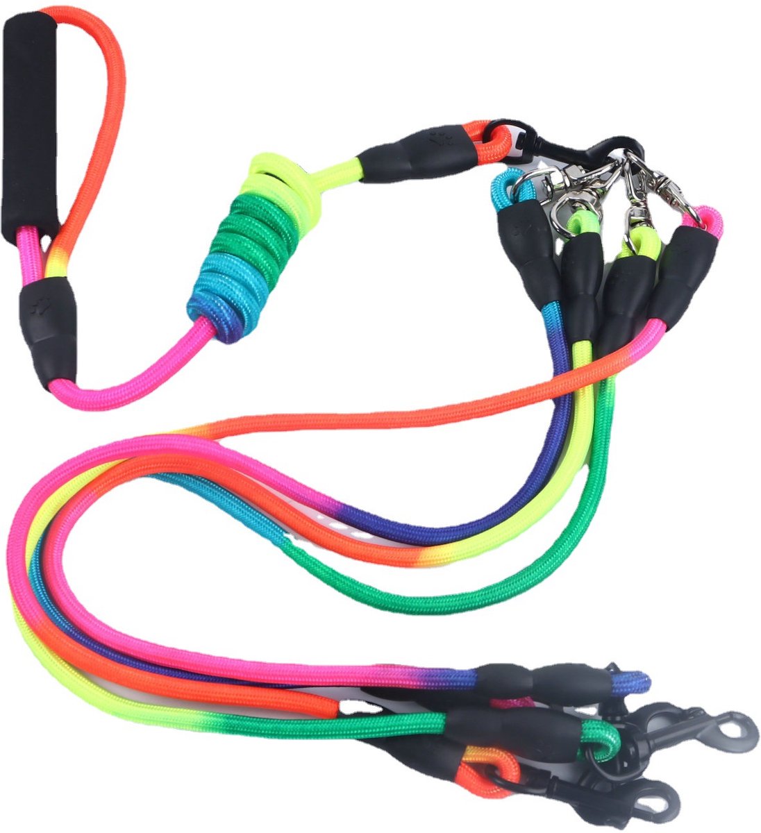 Hondenriem - Verstelbare riem voor meerdere honden - 3-in-1 ontwerp - geschikt voor kleine en middelgrote honden - scheurvast ontwerp - honden halsband - hondenriem flexi lijn tape