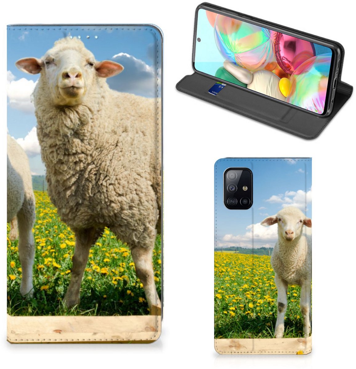 Samsung Galaxy A71 Hoesje maken Schaap en Lammetje