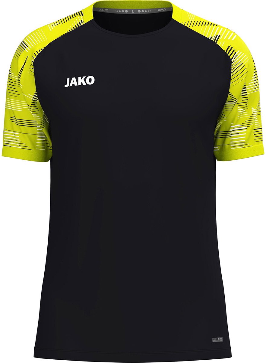 Jako Sonic T-Shirt Heren - Zwart / Fluogeel | Maat: 4XL