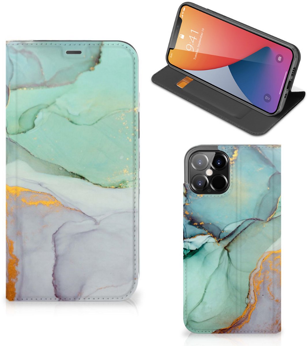Bookcase voor iPhone 12 Pro Max Watercolor Mix