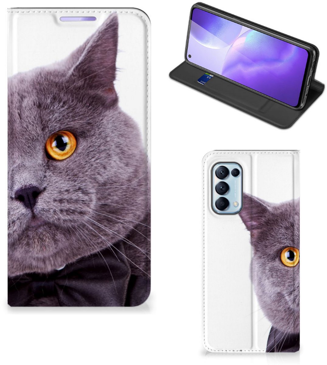 OPPO Find X3 Lite Hoesje maken Kat