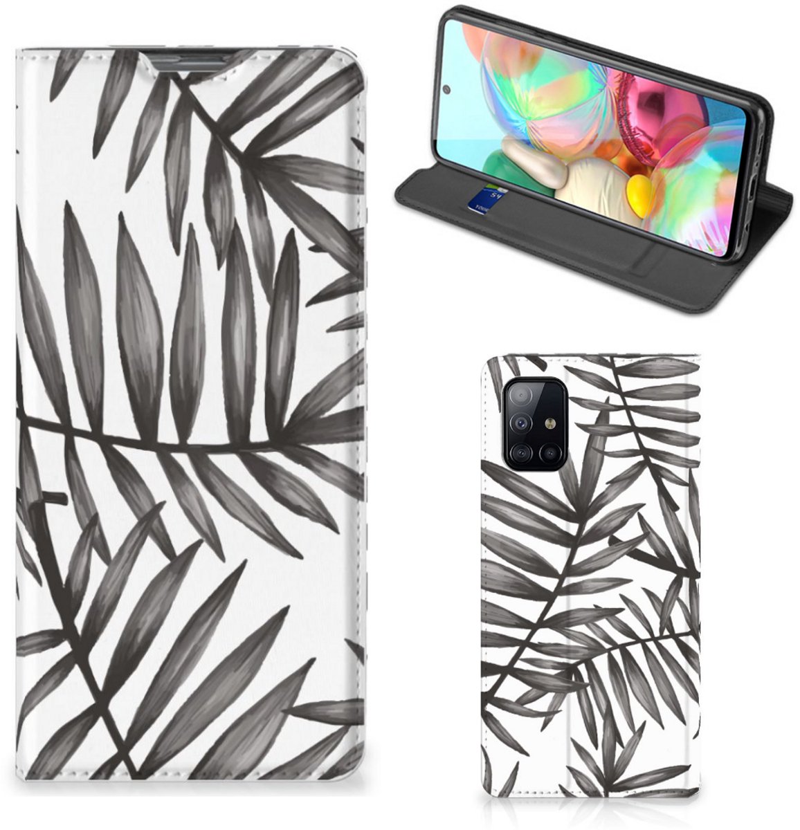 Samsung Galaxy A71 Smart Cover Leaves Grey