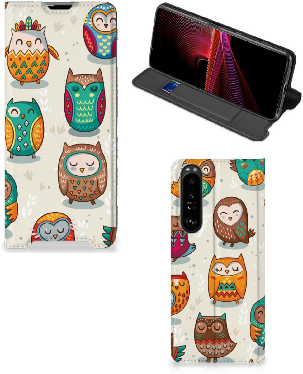 Sony Xperia 1 III Hoesje maken Vrolijke Uilen