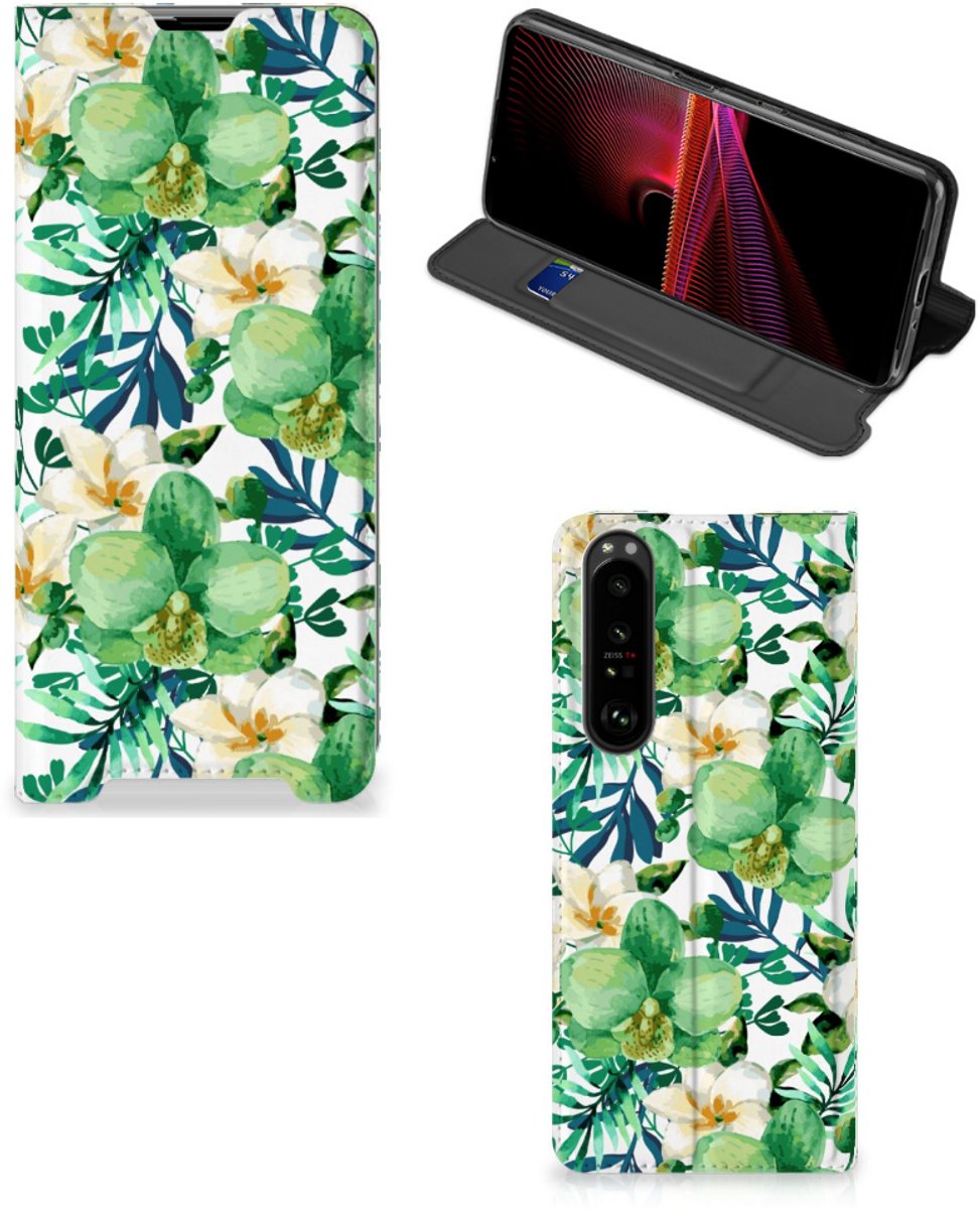 Sony Xperia 1 III Smart Cover Orchidee Groen