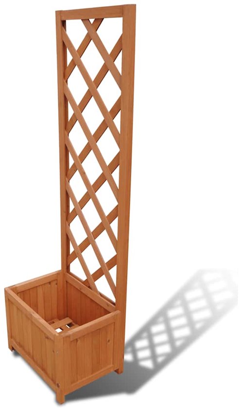 vidaXL - Plantenbak - met - klimrek - 40x30x135 - cm