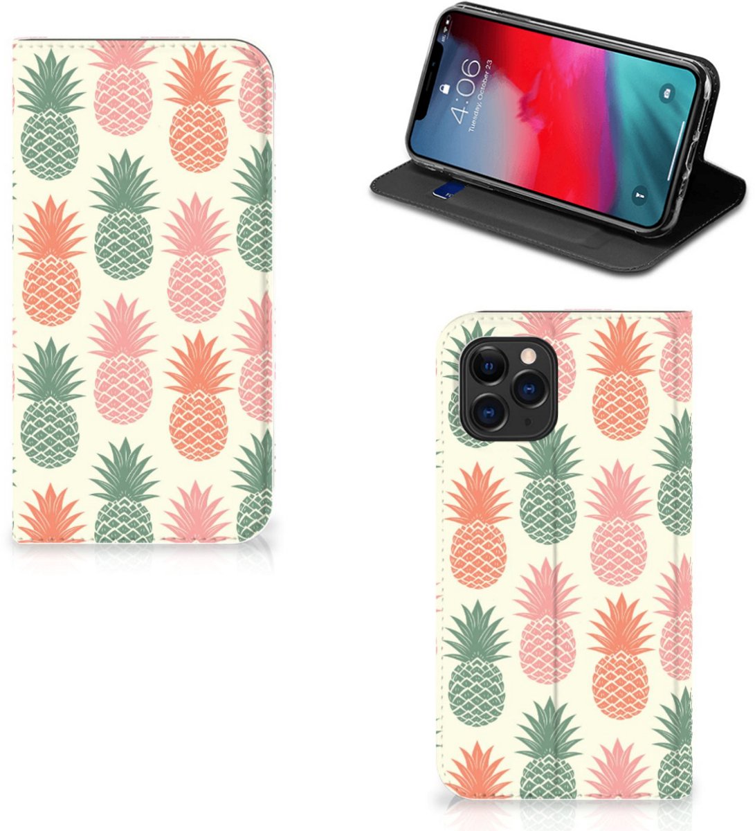 Apple iPhone 11 Pro Flip Style Cover Ananas