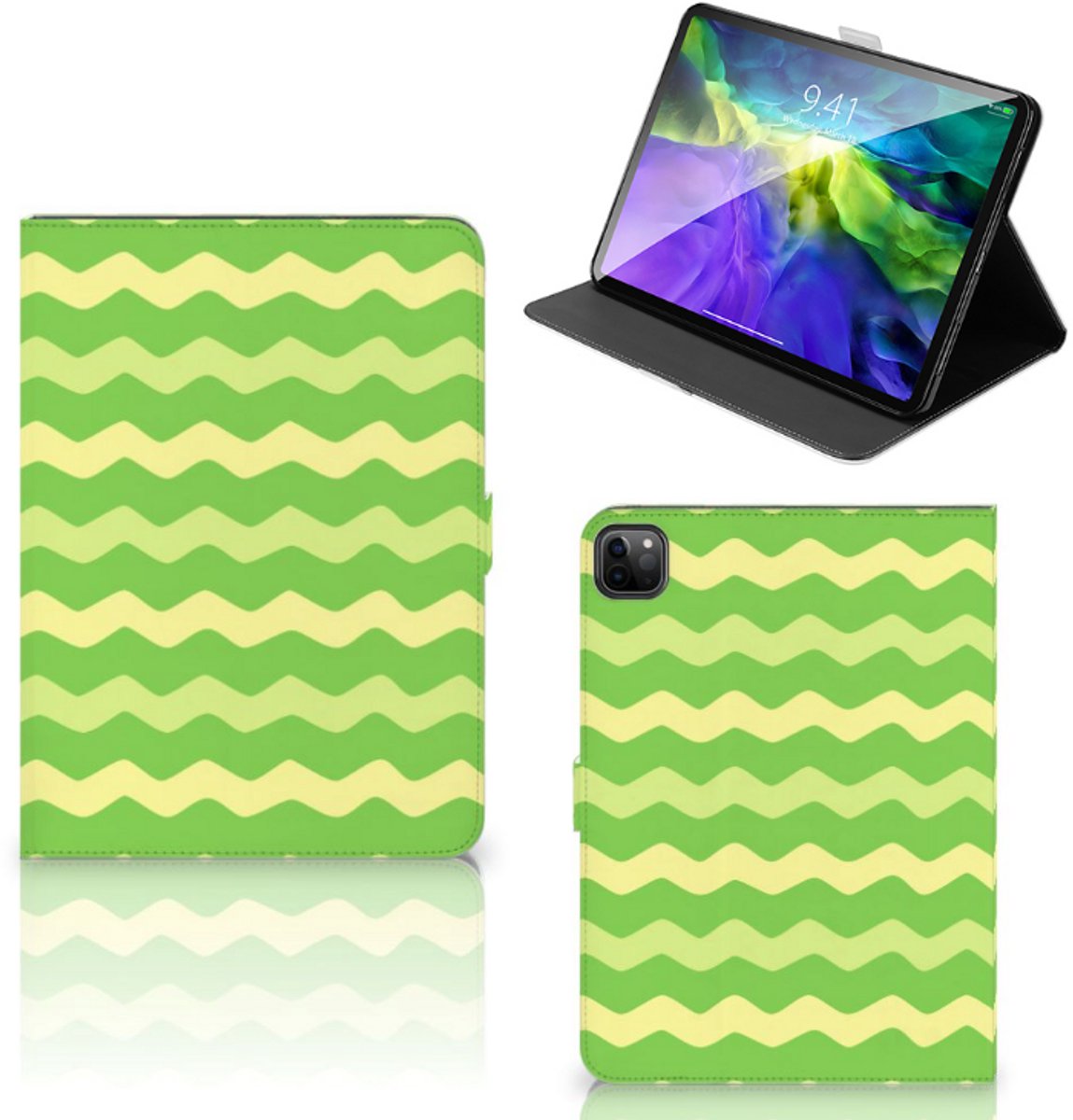 iPad Pro 11 2020/2021/2022 Tablet Hoes Waves Green