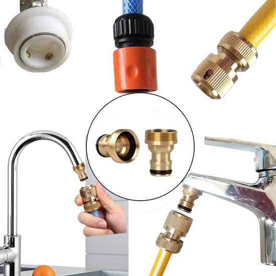 Universele Kraanaansluiting voor Mengkraan - Slangadapter voor Tuin en Keuken (2 Stuks) van Merkloos	 — afbeelding 3