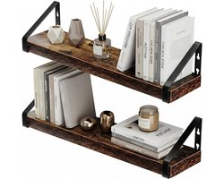 Set van 2 wandplanken met 2 montageopties, 60 cm, ideaal voo
