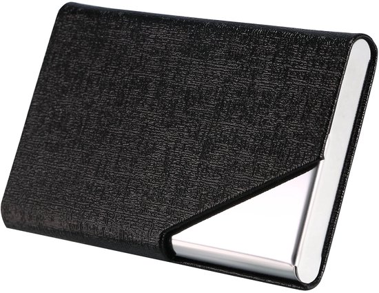 Kaarthouder - Pasjeshouder - Portemonnee - Visitekaartjes houder - Creditcardhouder - Pashouder - Aluminium - Card holder - Wallet - Compacte portemonnee - Zwart - Jonyx