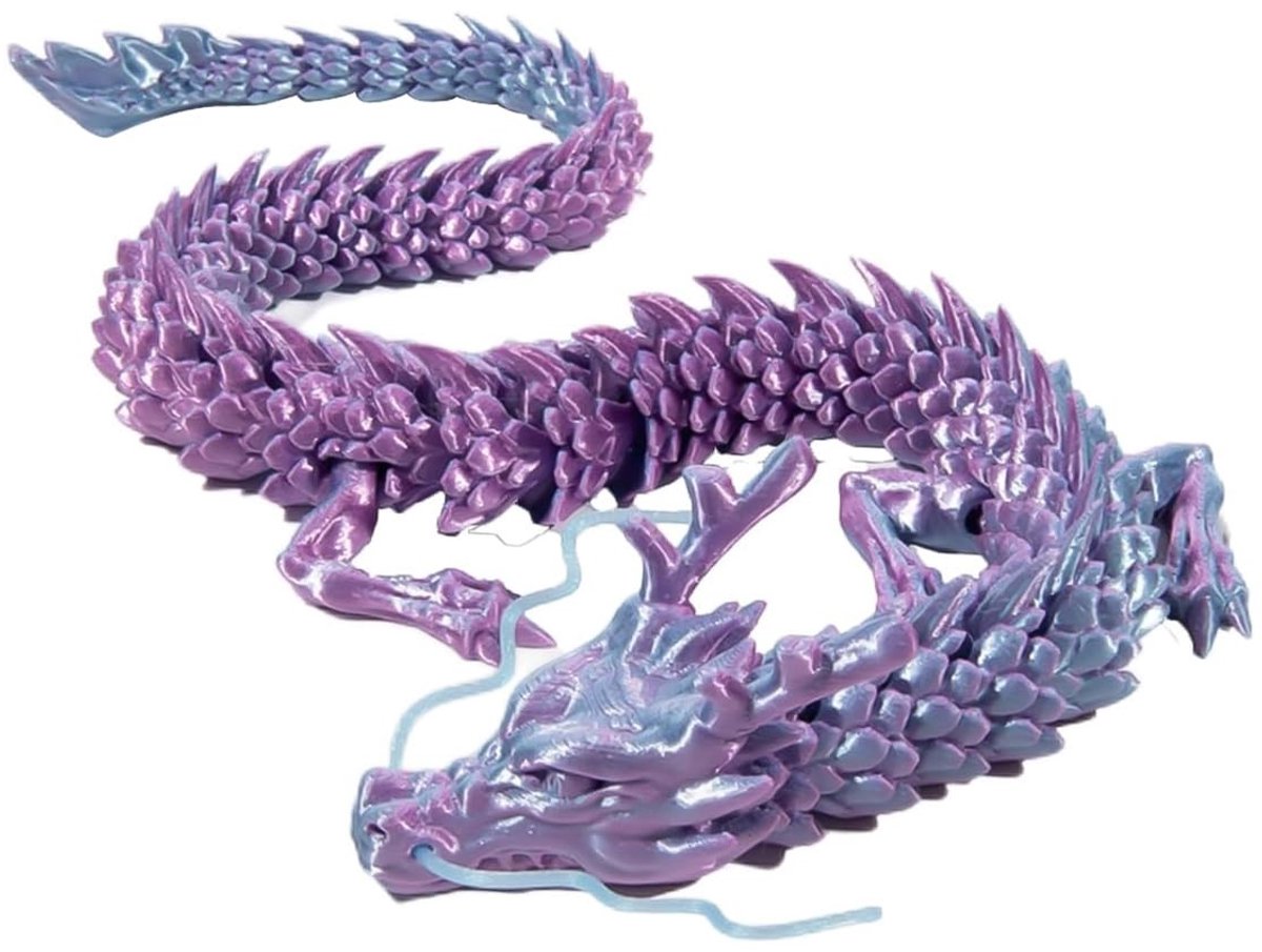 Dailygoody - 3D-geprinte draak - Aquariumdecoraties - Uniek ontwerp - Kleurrijk - Speelgoed - Decoratief ornament - Geschikt voor elke ruimte - 15 cm
