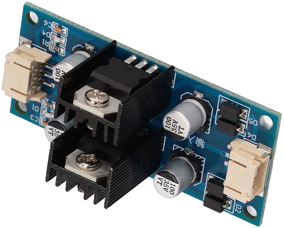Jhubersproducts - Spanningsregelaar Voeding - Spanningsregelaar Module - Dual Linear Output - 12V - Accessoire - Voor Elektronica - Compact Model