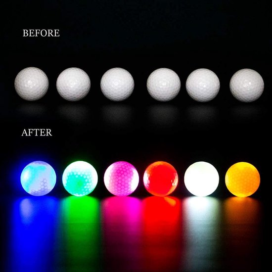 Dailygoody - Gloeiende Golfballen - Lichtgevende Bal - Perfect voor Avondspellen - 2-laags Ontwerp - Synthetisch Rubber - Geschikt voor Golfspelers - .. — afbeelding 5
