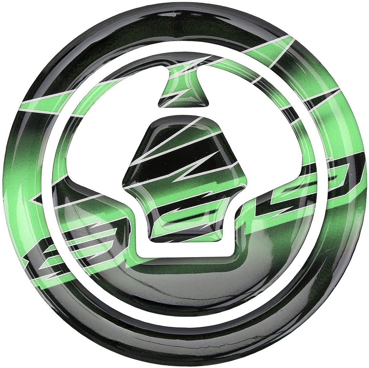 Dailygoody - Protectieve Sticker - Bescherming brandstoftank - Zwart en Groen - Geschikt voor Kawasaki Z800 - Weerbestendig - Makkelijk aan te brengen