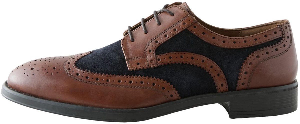 Next - Heren - Leren brogue-schoenen - Bruin